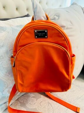 Michael Kors Orange Nylon Mini Backpack